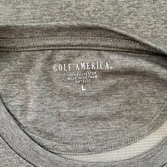 Golf America Gray Short Sleeve Polyester Men's Shirt Large - Picture 6 of 10